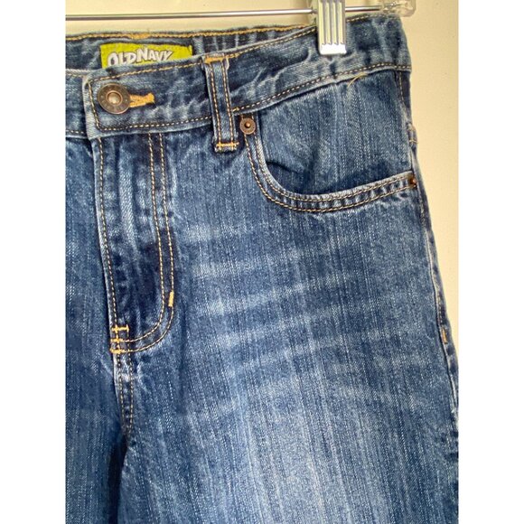 Old Navy Kids Denim Jeans Size 16 Regular Straight Fit Blue Denim 100% Cotton - Picture 9 of 15